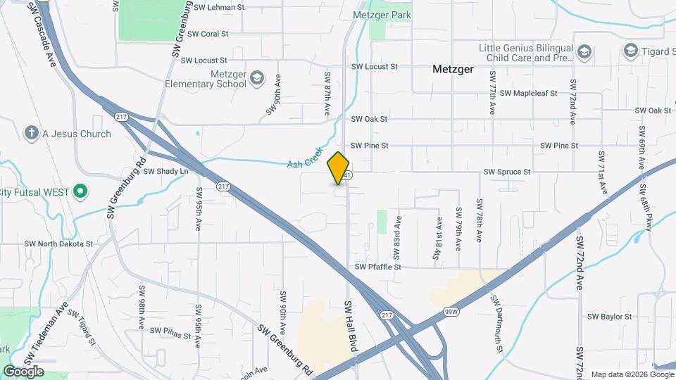 10915 SW Hall Blvd Mapa y Detalles de la Ubicación