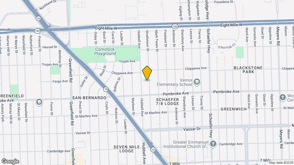 19989 Strathmoor St Map and Location Details