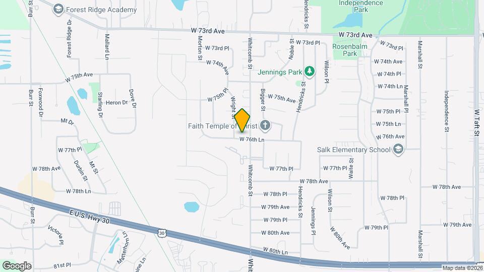 3950 W 76th Ln, Unit Apt. B Mapa y Detalles de la Ubicación