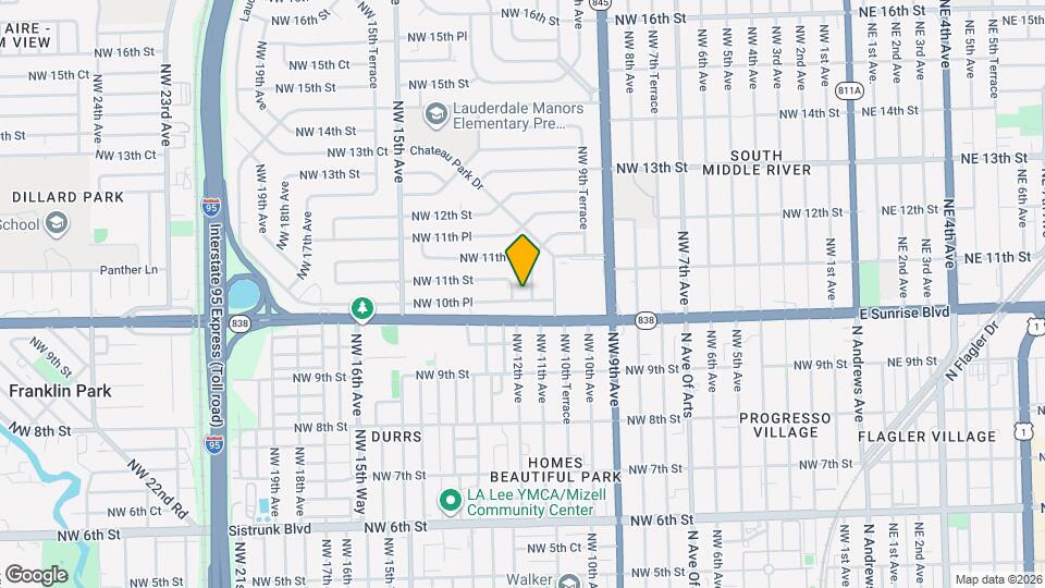 1033 NW 10th Pl Map and Location Details