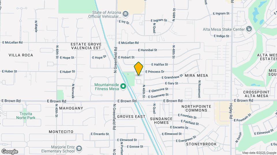 4540 E Grandview St Map and Location Details