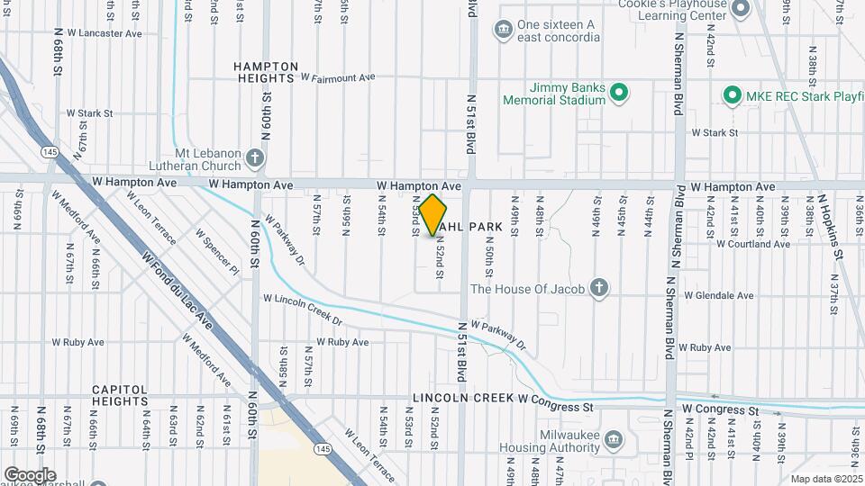 4701 N 52nd St Map and Location Details