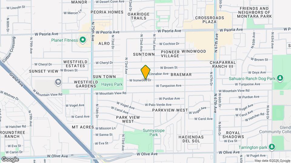 7127 W Ironwood Dr Map and Location Details