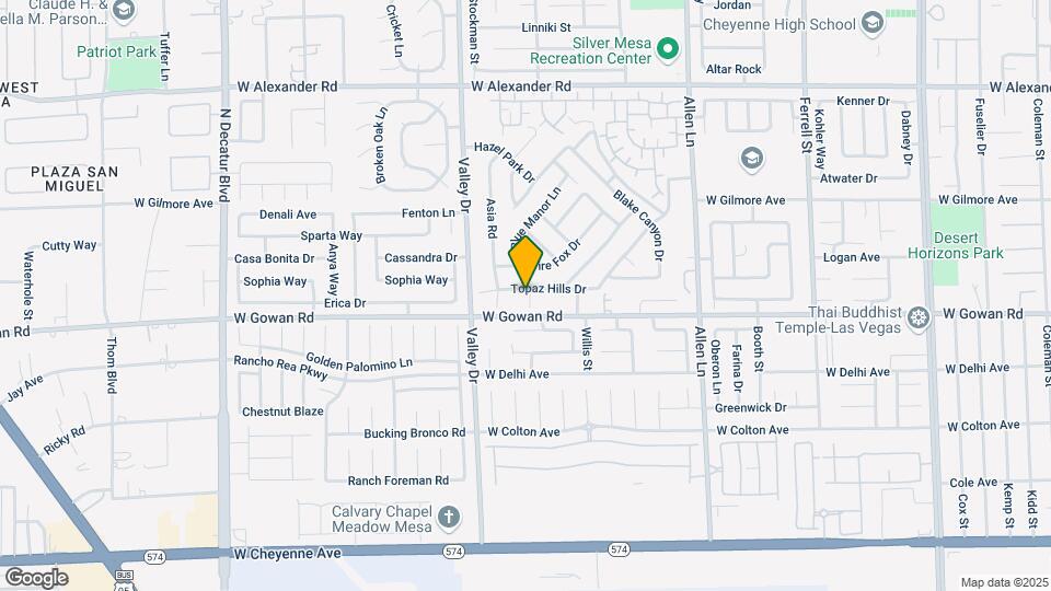4109 Topaz Hills Dr Map and Location Details