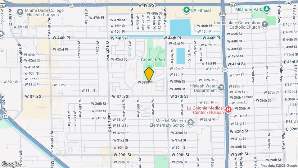 890 W 39th Pl Mapa y Detalles de la Ubicación