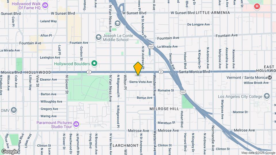 1067 N St Andrews Pl Map and Location Details