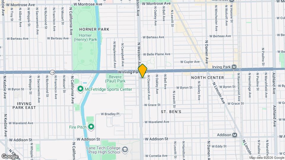 3929 N Western Ave Mapa y Detalles de la Ubicación