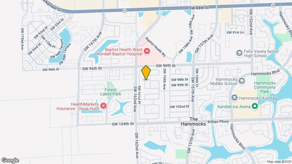 9807 SW 161st Ave-Unit -A Map and Location Details