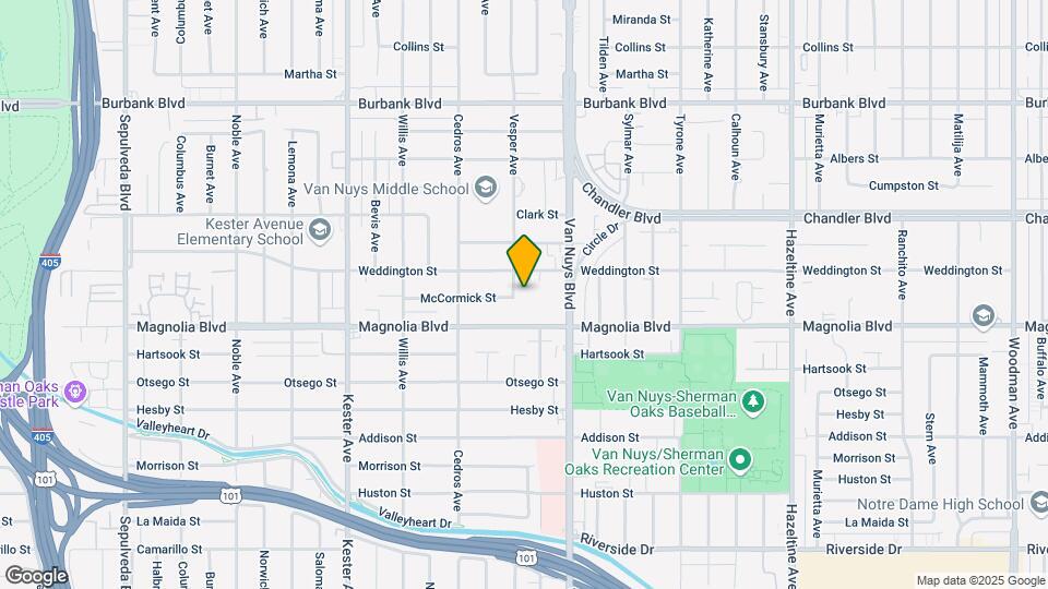 5230 Vesper Ave Map and Location Details
