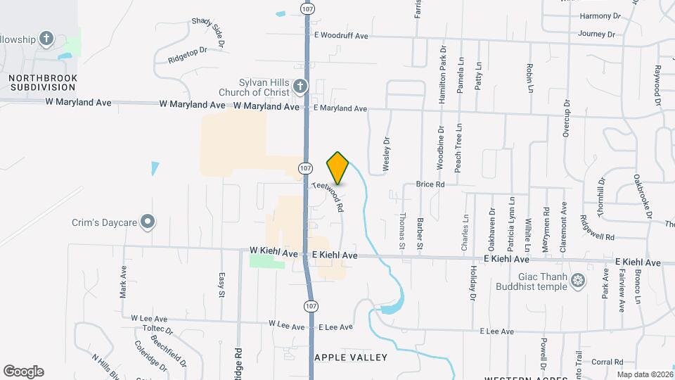 8908 Teetwood Rd Map and Location Details