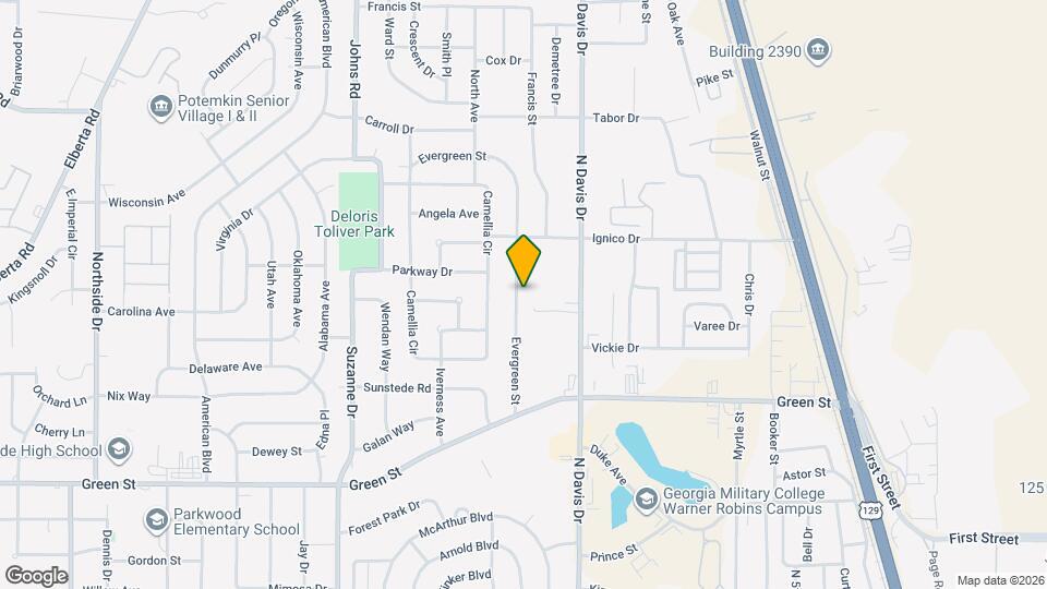 136 Evergreen St Mapa y Detalles de la Ubicación