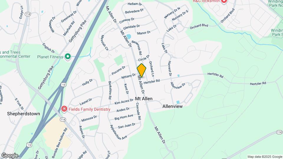 407 Mount Allen Drive Map and Location Details