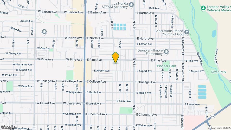 720-724 N D St Mapa y Detalles de la Ubicación