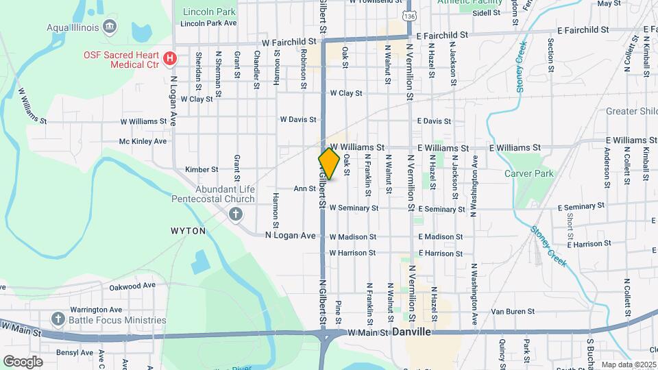 415 N Gilbert St Map and Location Details