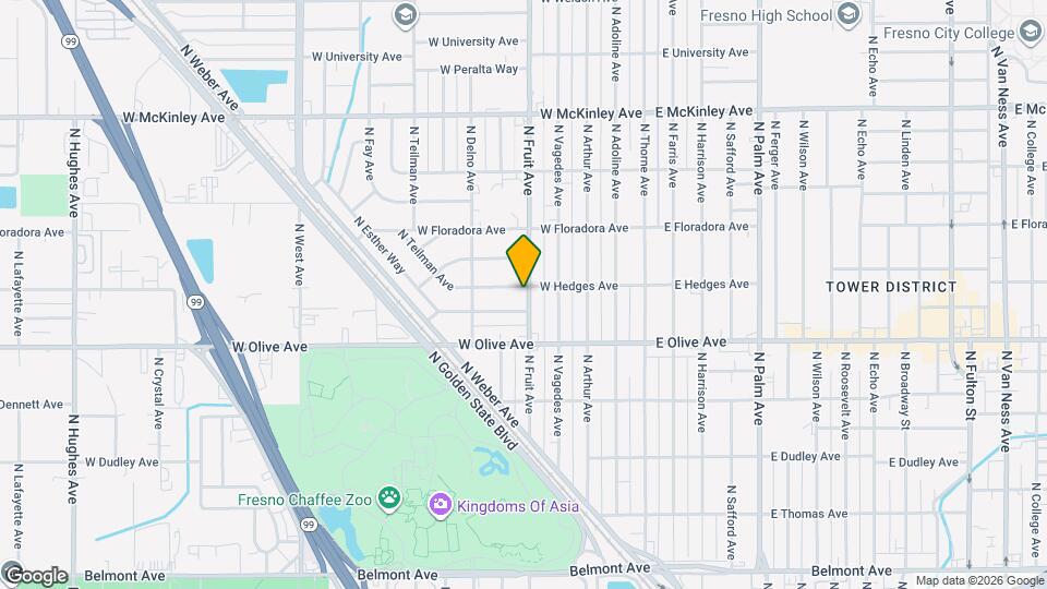 1291-1295 N Fruit Ave Map and Location Details