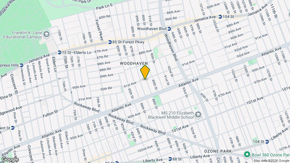 87-16 91st Ave Mapa y Detalles de la Ubicación
