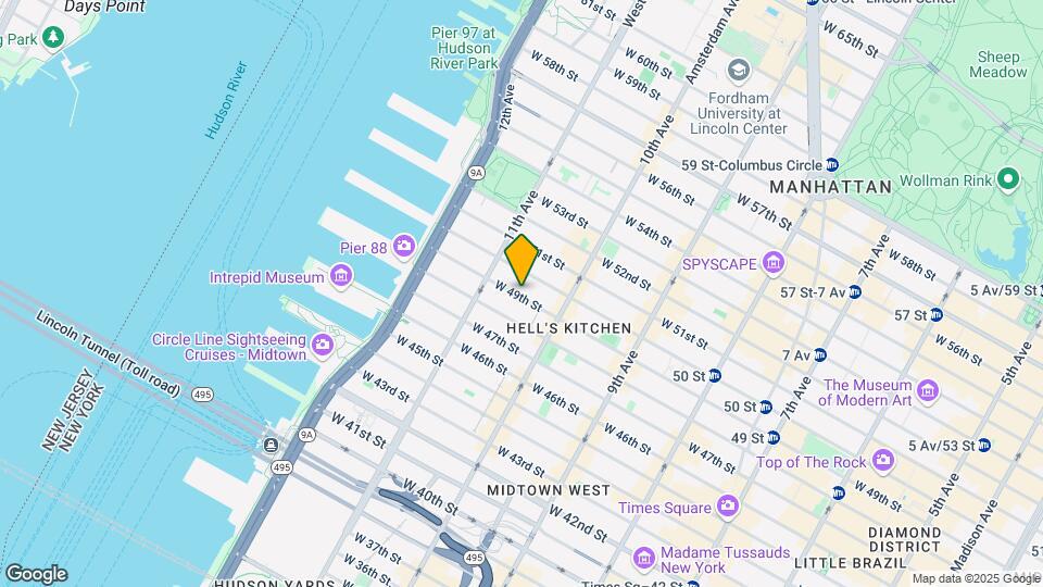 531 W 49th St Mapa y Detalles de la Ubicación