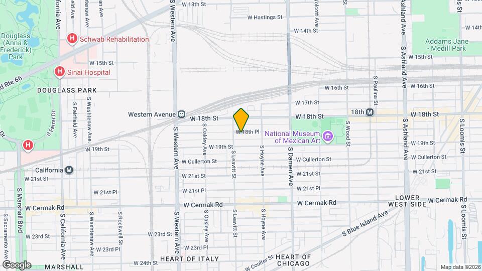 2145 W 18th Pl, Unit 2F Map and Location Details