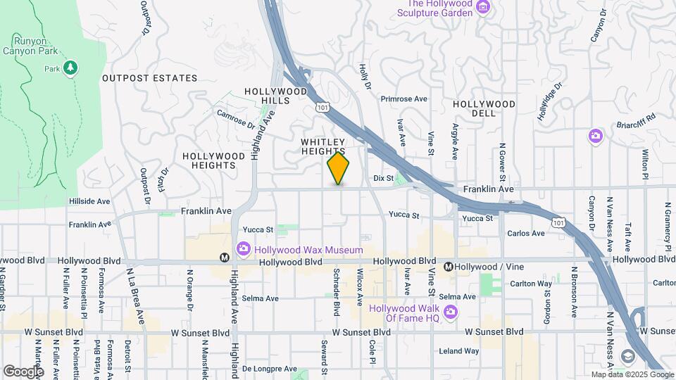 6540 Franklin Ave Map and Location Details