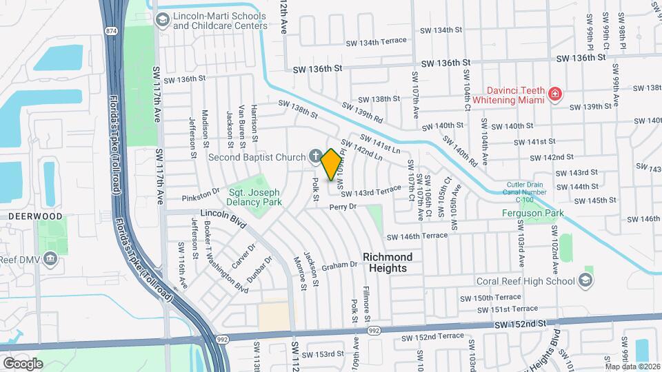 14313 SW 110th Ave Map and Location Details