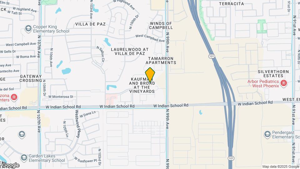 9946 W Monterosa Ave Map and Location Details