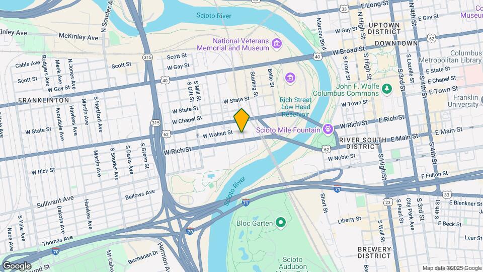 Franklinton Art Lofts Map and Location Details