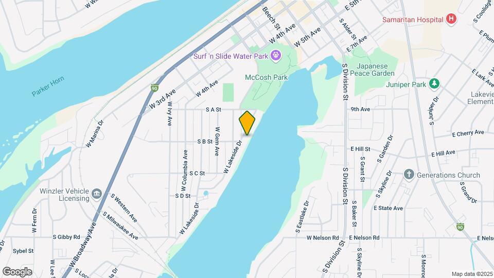 1047 W Lakeside Dr Map and Location Details