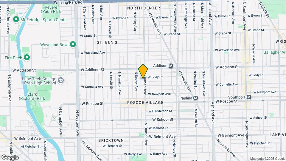 3518 N Damen Ave, Unit 2 Map and Location Details