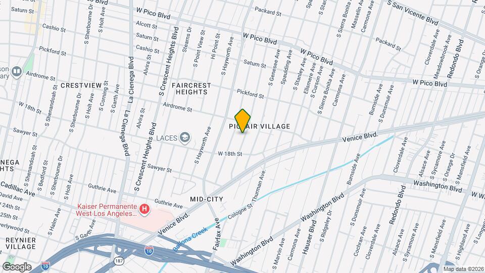 1739 S Ogden Dr Mapa y Detalles de la Ubicación