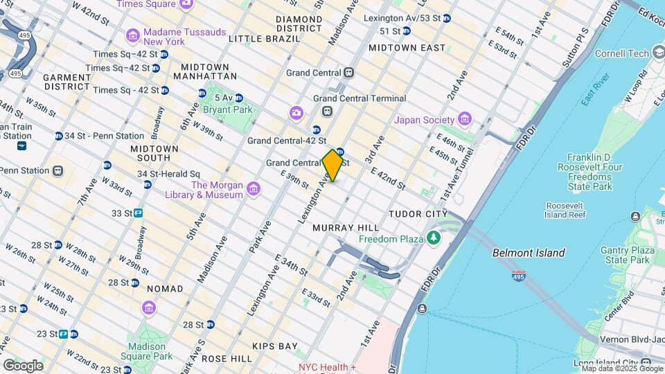 140 E 40th St Map and Location Details
