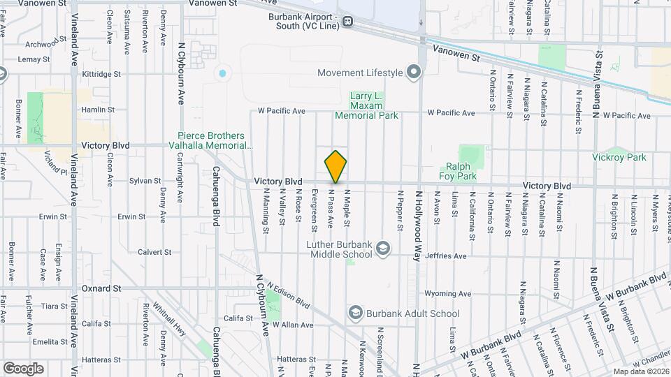 3914 W Victory Blvd Map and Location Details