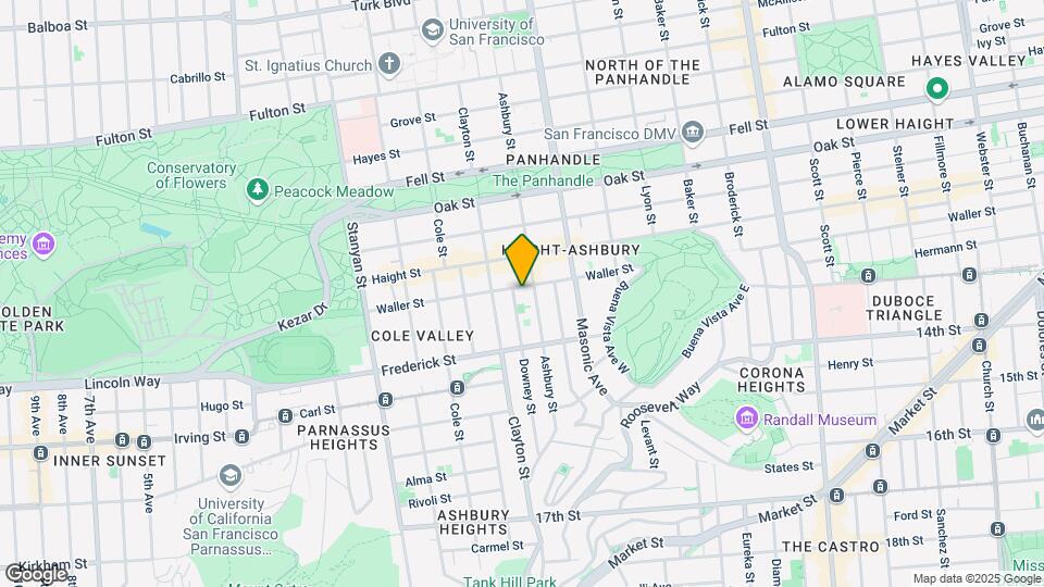 1425 Waller Street Map and Location Details