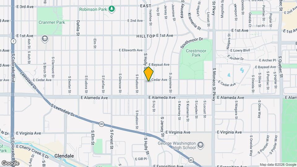 220 S Holly St Map and Location Details