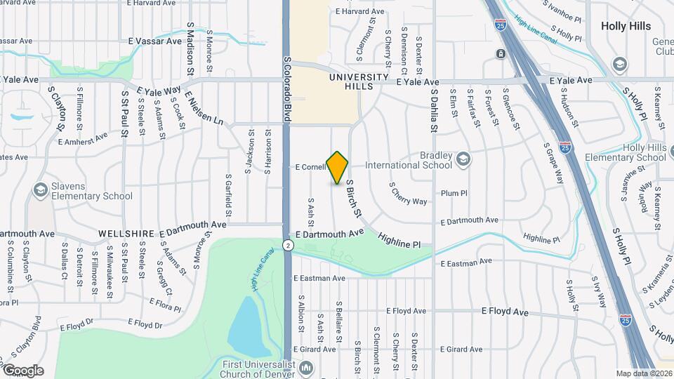 3030 S Bellaire St Map and Location Details