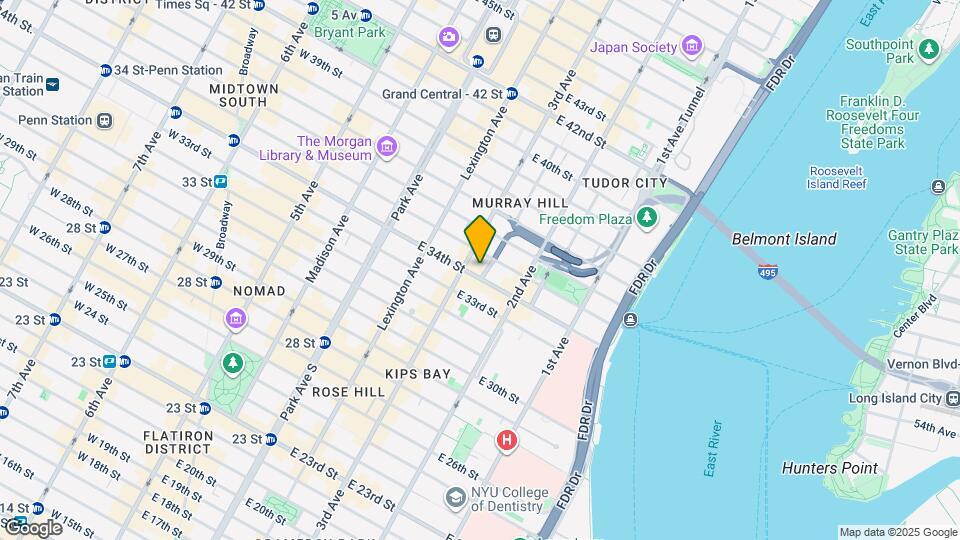 209 E 34th St Map and Location Details
