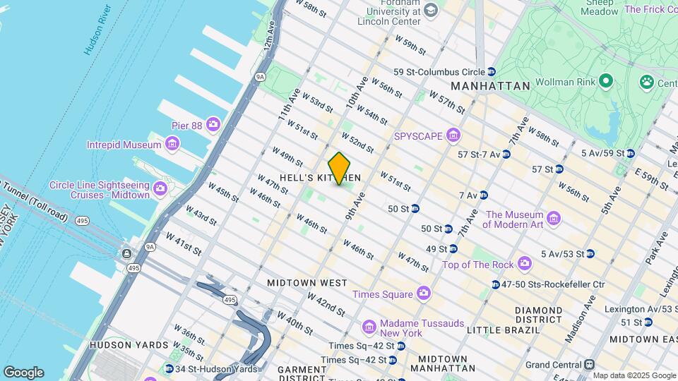 424 W 49th St Map and Location Details