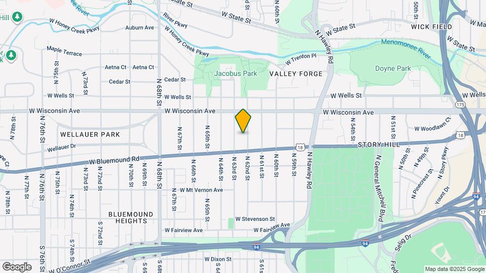 541 N 62nd St, Unit Lower Map and Location Details