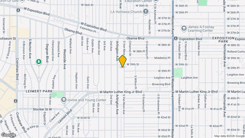 3909 S Van Ness Ave Map and Location Details