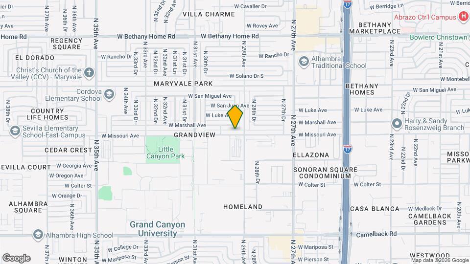 2918 W Missouri Ave Map and Location Details