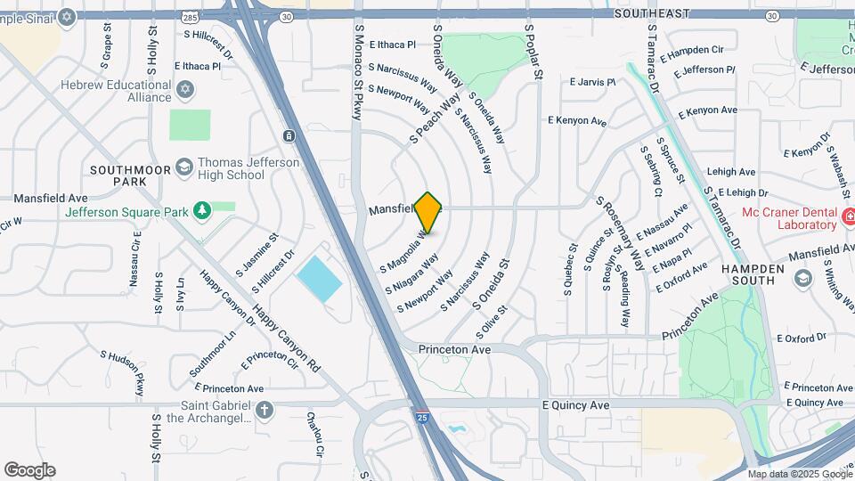 3966 S Magnolia Way Map and Location Details