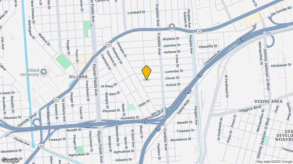2500 Clover St Mapa y Detalles de la Ubicación