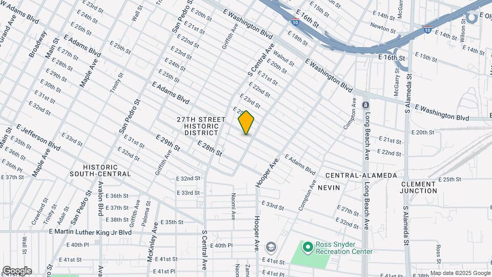 1164 E Adams Blvd Map and Location Details