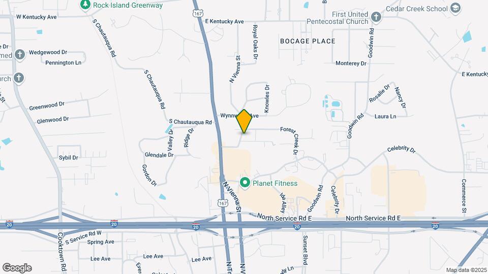 102 N Pinecrest Dr Map and Location Details