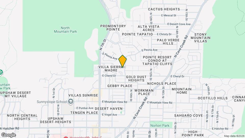 851 E Cochise Dr Mapa y Detalles de la Ubicación