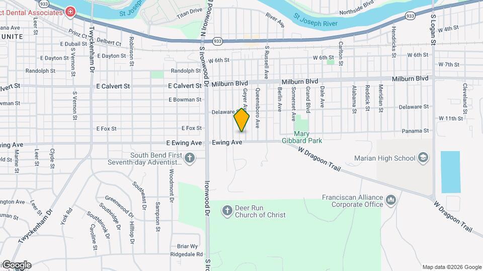 1023 Geyer Ave Map and Location Details