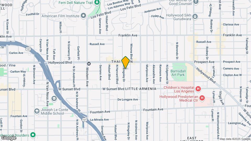 1620 N Kingsley Dr Map and Location Details