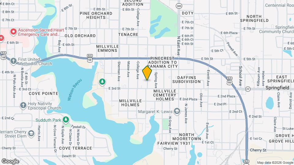 332 N Center Ave Map and Location Details