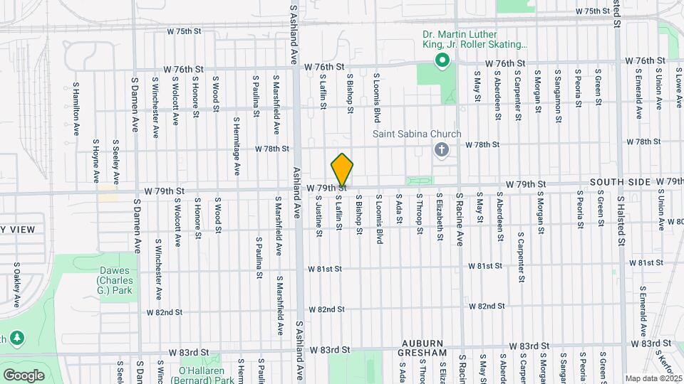 7907 S Laflin St Map and Location Details