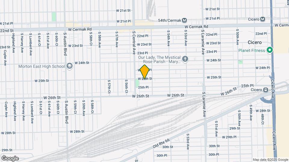 5517-5519 W 25th St Map and Location Details