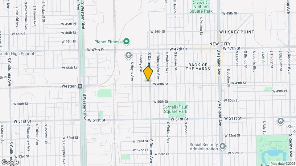 4858 S Damen Ave Map and Location Details